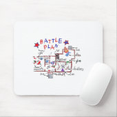 Funny Battle Plan Kerstmis Kinder Hand Dawn Al Muismat (Met muis)