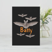 Funny Batty  Bats Black en Oranje Kaart (Staand voorkant)