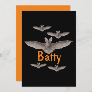 Funny Batty  Bats Black en Oranje Kaart