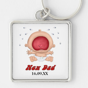 Funny Bawling Baby voor New Dad - Customize Sleutelhanger
