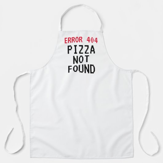Funny BBQ apron Error 404 meme Pizza niet gevonden Schort (Voorkant)