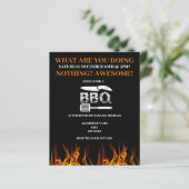 Funny BBQ Backyard Party Invitation (Staand voorkant)