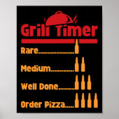 Funny Bbq Beer Bottles Grill Timer For Ckyard Rbec Poster (Voorkant)