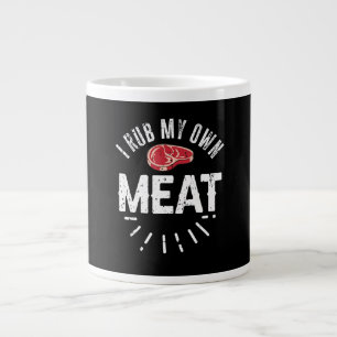 Funny BBQ Chef Joke Gift Rub Mijn eigen vlees Grote Koffiekop