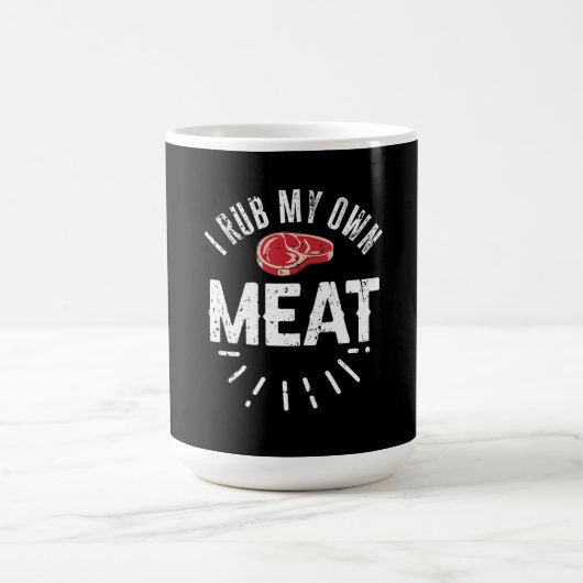 Funny BBQ Chef Joke Gift Rub Mijn eigen vlees Magische Mok (Midden)