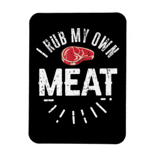 Funny BBQ Chef Joke Gift Rub Mijn eigen vlees Magneet