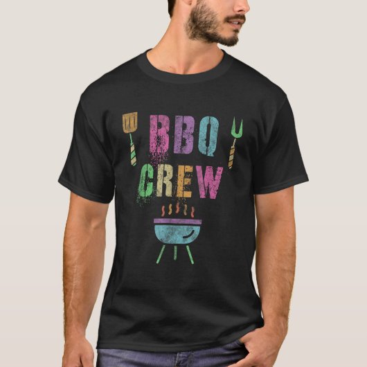 Funny BBQ CREW Grill Chef Cook Squad Cooking Summe T-shirt (Voorkant)