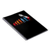 Funny BBQ Evolution Barbecue Grill Meat Grilling Notitieboek (Rechterzijde)