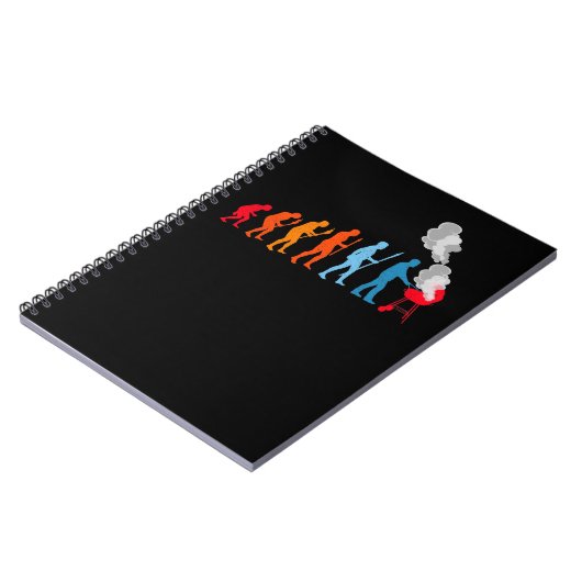 Funny BBQ Evolution Barbecue Grill Meat Grilling Notitieboek (Linkerzijde)