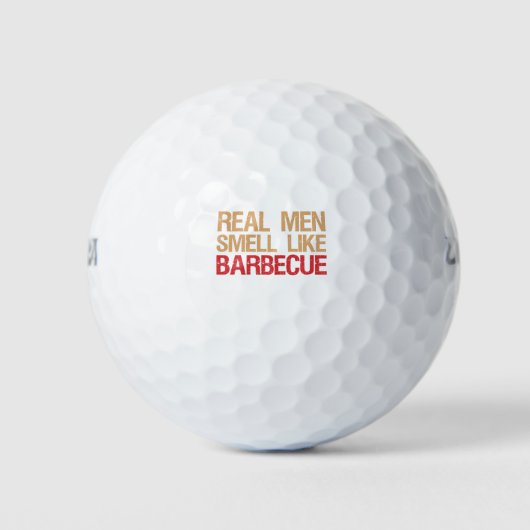 Funny Bbq Gift Real Mannen Ruell als Barbecue Gril Golfballen (Voorkant)