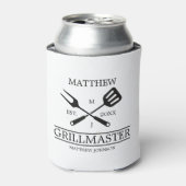 Funny BBQ Grill Master Personalized Barbecue Best Blikjeskoeler (Blikje Voorkant)