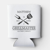Funny BBQ Grill Master Personalized Barbecue Best Blikjeskoeler (Achterkant)
