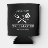 Funny BBQ Grill Master Personalized Barbecue Best Blikjeskoeler (Voorkant)