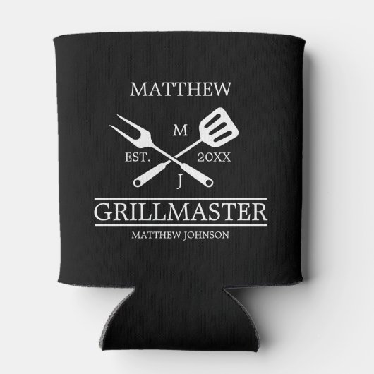 Funny BBQ Grill Master Personalized Barbecue Best Blikjeskoeler (Achterkant)