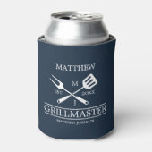 Funny BBQ Grill Master Personalized Barbecue Best Blikjeskoeler (Blikje Voorkant)