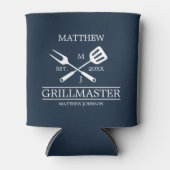 Funny BBQ Grill Master Personalized Barbecue Best Blikjeskoeler (Voorkant)