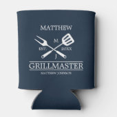 Funny BBQ Grill Master Personalized Barbecue Best Blikjeskoeler (Achterkant)