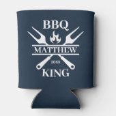 Funny BBQ Grill Master Personalized Barbecue King Blikjeskoeler (Achterkant)
