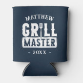 Funny BBQ Grill Master Personalized Barbecue King Blikjeskoeler (Voorkant)