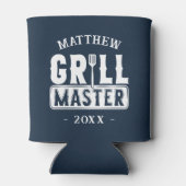 Funny BBQ Grill Master Personalized Barbecue King Blikjeskoeler (Achterkant)