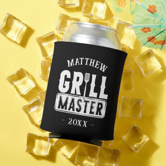 Funny BBQ Grill Master Personalized Barbecue King Blikjeskoeler (Insitu Zomer)