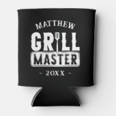 Funny BBQ Grill Master Personalized Barbecue King Blikjeskoeler (Voorkant)