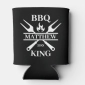 Funny BBQ Grill Master Personalized Barbecue King Blikjeskoeler (Achterkant)