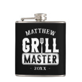 Funny BBQ Grill Master Personalized Barbecue King Heupfles (Voorkant)