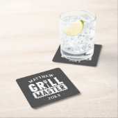 Funny BBQ Grill Master Personalized Barbecue King Kartonnen Onderzetters (Insitu)