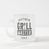 Funny BBQ Grill Master Personalized Barbecue King Matglas Koffiemok (Links)