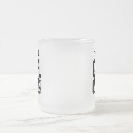 Funny BBQ Grill Master Personalized Barbecue King Matglas Koffiemok (Center)