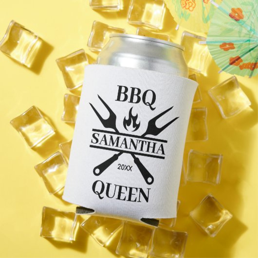 Funny BBQ Grill Master Personalized Barbecue Queen Blikjeskoeler (Insitu Zomer)