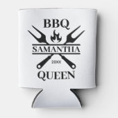 Funny BBQ Grill Master Personalized Barbecue Queen Blikjeskoeler (Voorkant)