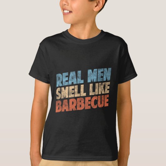 Funny Bbq Grilling Lovers Real Men Smell Like Rbec T-shirt (Voorkant)
