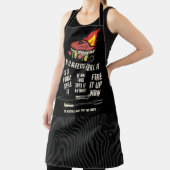 Funny BBQ grilling meat steak kebab flames foom Schort (Insitu)