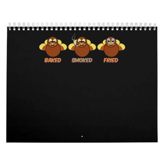 Funny BBQ heeft gerookt gevroren Turkije Kalender (Hoes)
