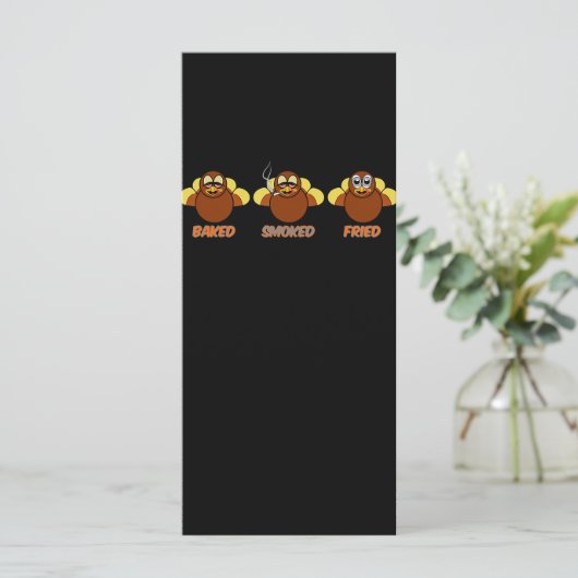 Funny BBQ heeft gerookt gevroren Turkije Menu (Staand voorkant)