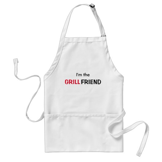 Funny BBQ Helper I'm The Grillfriend Girlfriend Standaard Schort (Voorkant)
