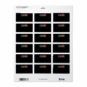 Funny BBQ ID roke die barbeque Retro Etiket (Full Sheet)