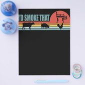Funny BBQ ID roke die barbeque Retro Flyer (Enkel)