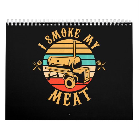 Funny BBQ Lover Gifts | Ik rook mijn vleesmoer BBQ Kalender (Hoes)