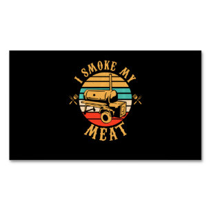 Funny BBQ Lover Gifts   Ik rook mijn vleesmoer BBQ Magnetisch Visitekaartje