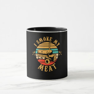 Funny BBQ Lover Gifts Ik rook mijn vleesmoer BBQ Mok