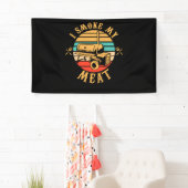 Funny BBQ Lover Gifts | Ik rook mijn vleesmoer BBQ Spandoek (Insitu)