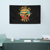Funny BBQ Lover Gifts | Ik rook mijn vleesmoer BBQ Spandoek (Beurs)