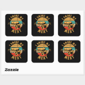 Funny BBQ Lover Gifts | Ik rook mijn vleesmoer BBQ Vierkante Sticker (Vel)