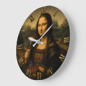 Funny BBQ Mona Lisa Grote Klok (Hoek)