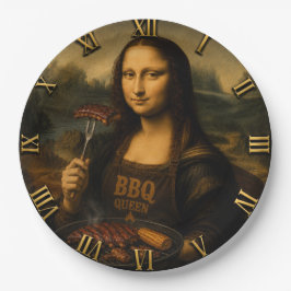 Funny BBQ Mona Lisa Papieren Bordje