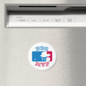 Funny BBQ MVP Grilling Fun Sporty Logo Magneet (Insitu (Vaatwasser))