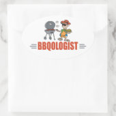 Funny BBQ Ovale Sticker (Tas)